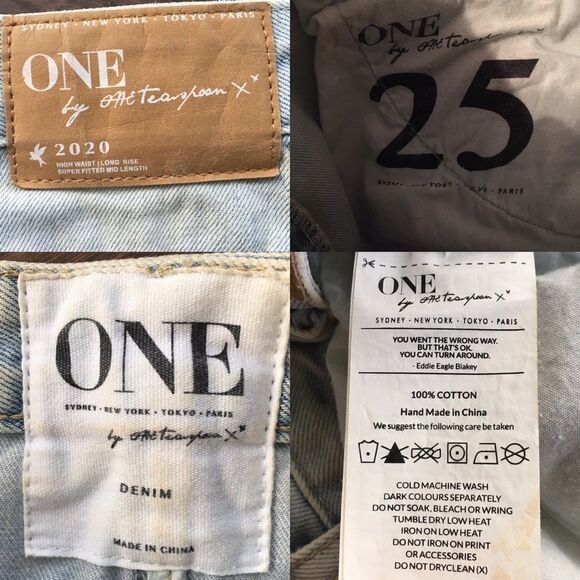 One TEASPOON High Rise Mini Jean Skirt Destroyed Blue 25 - Picture 9 of 10